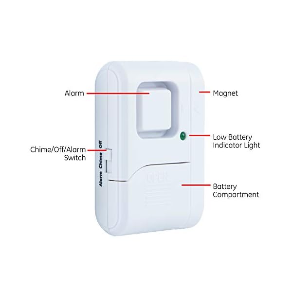 Ge Personal Security Window Door 4 Pack Diy Protection Burglar Alert Wireless Chime Alarm Easy Installation Ideal For Home Garage Apartment Dorm Rv And Office 45174 4 Pack Homealarm