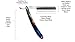 Premium Straight Razor with Modern Blue Handle and Travel Case