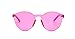 GAMT Rimless Tinted Transparent Sunglasses Futuristic Colorful Designer Glasses Red