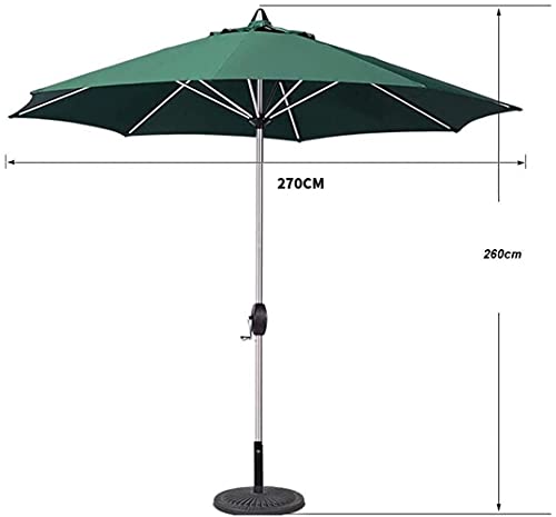 CCLLA Outdoor Sonnenschirme Sonnenschirme 9 'tragbare Patio Gartentisch Regenschirm mit 8 stabilen Rippen, perfekt für… – Bild 3