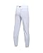 Under Armour Boys Closed Bottom Clean Up Pants, Youth Small, White (100)