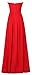 Ouman Sweetheart Bridesmaid Chiffon Prom Dress Long Evening Gown Burgundy M