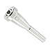 Whitelotous Silver Plated Trumpet Mouthpiece Meg 3C Size for Bach New