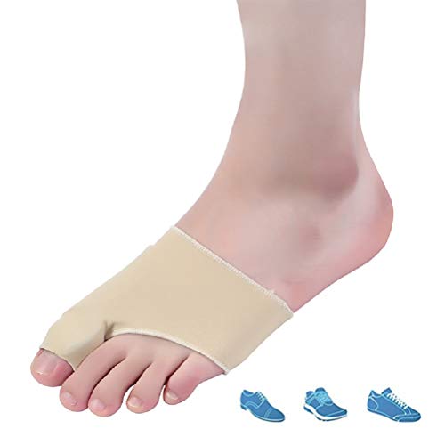 Bunion Corrector Sleeve with Gel Pad, Bukm Elastic Bootie Bunion Relief Cushions - Hallux Valgus Pain Relief - Shoe Friction Protector - Adjustable Size for Men and Women (2 Pack)
