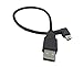 (2-Pack SinLoon USB 2.0 Male to Mini-B Male Extension Cable,Mini-B Male Left & Right Angled 90 Degree for Car GPS MP3 / MP4 / DV/Digital Camera/Smartphone/Tablet Digital Hard Disk (Mini-B,L-R)