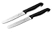 Culina Tomato Knife Set of 2. Extra Sharp German Steel Blade –BLK Color Handle