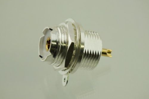 W5SWL Brand Premium Series Coax Connector UHF SO-239 Teflon & Silver Bulkhead Mount