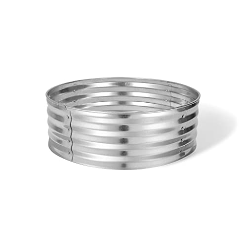 Amazon Basics Outdoor Round Galvanized Steel Fire Ring 36Inch