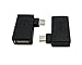 CERRXIAN Lemeng 90 Degree (Left+Right) Angled Micro USB 2.0 OTG Host Adapter with USB Power (2 Pack)