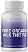 Pure Organic Milk Thistle Capsules for Liver Support & Weight Loss | Non GMO, Gluten Free, No Fillers or Additives | Concentrated Silymarin & Highly Bioavailable | 120 Capsules