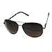 ShadyVEU - Classic Extra Large Wide Frame Metal Pilot Casual Oversize Sunglasses (Gunmetal Frame / Green Lens, 155)