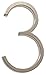 Distinctions 843213 Brushed Nickel Floating Mount 5-Inch House Number 3