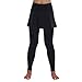 ANIVIVO Skirted Yoga Legging for Women,Skirted Capri Tennis Leggings Pants&Tennis Clothing Legging with Skirts(Black-Legnth,M)