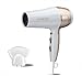 VASLON 1875W Lightweight Negative Ions Hair Blow Dryer with Concentrator Nozzle 2 Speed and 3 Heat Settings Cool shot button DC Motor White