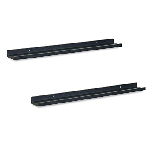 image for love furniture Set of 2 Wooden Floating Picture Display Ledge Shelves 