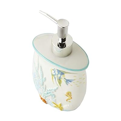SKL HOME by Saturday Knight Ltd. Ocean Watercolor Soap Dispenser, multicolored, 6.5" x 2.25" x 4" 318Xa9MuehL
