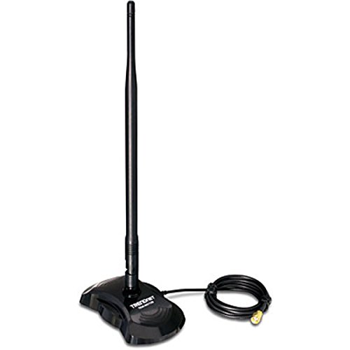 TRENDnet 7dBi Indoor Omni Directional Antenna, Extend Wireless Coverage, 1.5m (4.9 ft.) Extension Cable, Versatile Mounting Base, Adjustable Antenna, TEW-A107OB