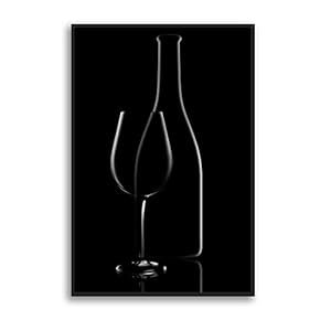 Framed Canvas Wall Art Wine Glass Canvas Prints Home Artwork Decoration for Living Room,Bedroom - 16x24 inches