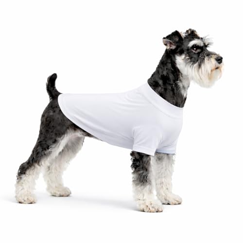 LoveLongLong Spring Summer Cooling Dog T-Shirt with UV Protection and Moisture-Wicking Fabric Blank Color White S — image 1