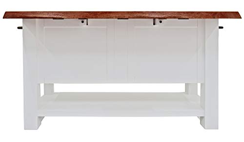 222 Fifth Hunter White Kitchen Island - Thumbnail 2