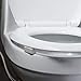 Blulu 8 Pieces Toilet Seat Bumpers Toilet Bumper Kit and 64 Pieces Toilet Lid Bumpers Clear Rubber Bumpers Pads Self Adhesive Toilet Bumpers