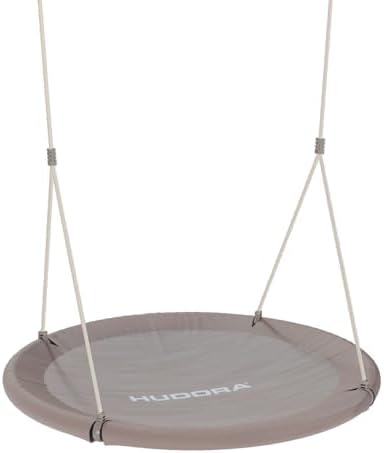 Baloiço do Ninho do Salão - Areia - Baloiço de altura ajustável com diâmetro de 110cm para até 150kg - Baloiço suspenso com assento fechado