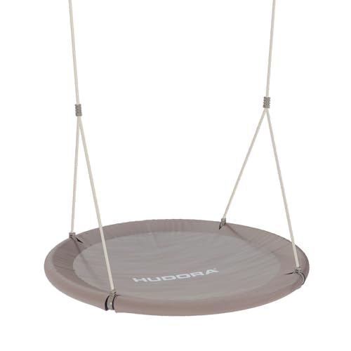 HUDORA Nest Swing Lounge - Height-adjustable nest swing with a diameter of 90/110cm for up to 150kg - Hanging swing with an enclosed seat - Family swing for indoors & outdoors