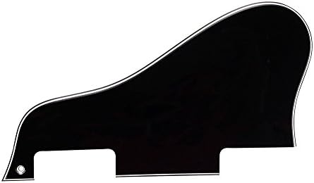 Pleroo 3 Ply Black Pickguard For ES 335 Jazz Archtop Guitar Pickguard Scratch Plate (3 Ply Black)