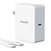 Inateck 45W USB C Charger Travel PD Charger with Foldable Plug and Type C Cable for MacBook, New MacBook Pro, Chromebook Pixel, Nintendo Switch, iPad Pro, Samsung S8 and More, White