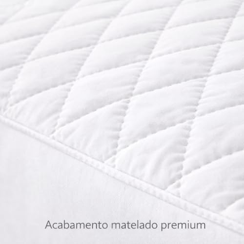 Kit Protetor de Colchão Queen Impermeável Matelado com Elástico + 2 Protetores de Travesseiro com Zíper | Silencioso, Antiácaro, Ajuste até 38cm