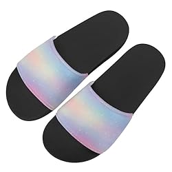Howilath Rainbow Tie Dye Print Beach Slides for