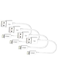 TT & C iPhone Lightning Cable corto [3 inch blanco 2 Pack] calidad suprema sincronización y Cable de carga Cable de datos para iPhone se, iPhone 7, 7 Plus, 6, 6S, 6 +, 6S +, 5S, 5 °C, 5, iPad Mini, Air, iPad 5, iPod..., Blanco