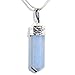 Zenergy Gems CHARGED Faceted Angelite Crystal Perfect Pendant™ + 20