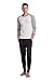 CYZ Men's Thermal Long Sleeve Crew Top-WhiteGrey-M