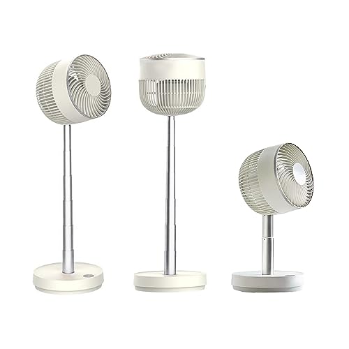 AIRMATE Pedestal Fan Oscillating, Foldable 22 Inch Table Fans, Standing Fan for Cooling Bedroom Quiet with Remote, 8 Speeds Air Circulation Fan for Home, Dorm, Bathroom, White