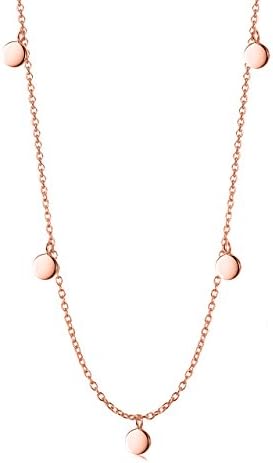 Sterling Silver Disc Choker Necklace