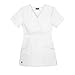 Sivvan Women's Scrubs Mock Wrap Top (Available in 12 Colors) - S8302 - White - L