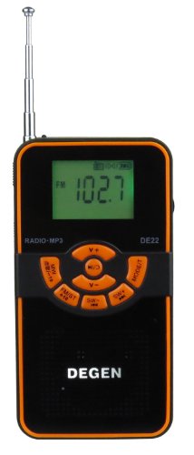 Degen DE22 3-in-1 Rechargeable AM/FM Shortwave Radio, Portable Speaker & MP3 Player with Built-in Micro SD/TF Card Reader