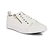 Twisted Women's ALLEY Faux Leather Fashion Sneaker with Decorative Zipper - ALLEY14 WHITE, Size 9