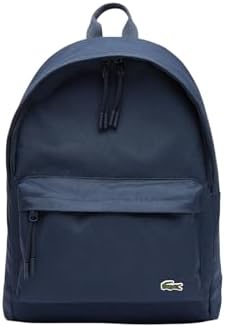 Amazon.com | Lacoste Unisex Neocroc Seasonal Backpack, Tape Black