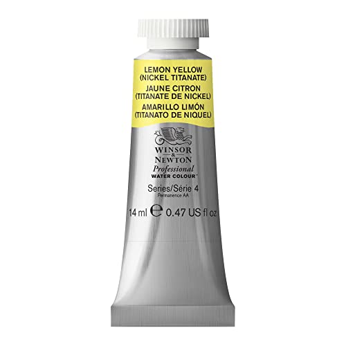 Winsor & Newton Professional Watercolour Paint, Artist Quality, Finest Pigments, Lemon Yellow Nickel Titanate, 14 ml Tube