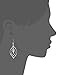 Amazon Collection Sterling Silver Double Open Leaves with Silver Beads Drop Earrings