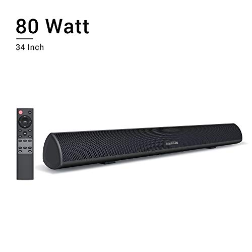 Buy 80Watt 34Inch Sound Bar Bestisan Soundbar Bluetooth 5.0 Wireless
