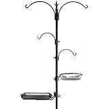 Ashman Premium Bird Feeding Station Kit, 22" Wide x 92" Tall (82" above ground height), A Multi Feeder Hanging Kit and Bird Bath For Attracting Wild Birds