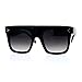 Oversized Square Sunglasses New Hip Fashion Flat Top Flat Frame Black