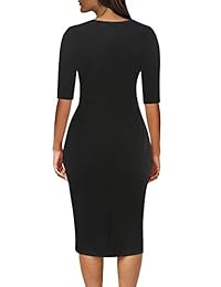 CISMARK Vestido de manga corta con lunares falbala, estilo vintage, para mujer