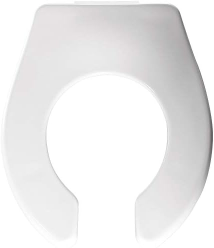 Church 1580Ct 000 Commercial Heavy Duty Open Front Baby/Toddler Toilet Seat Without Cover And Will Never Loosen, Plastic, White