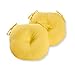 Greendale Home Fashions 15-Inch Round Indoor/Outdoor Bistro Chair Cushion, Sunbeam, Set of 2
