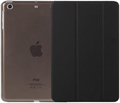 Ecarer iPad6 iPad Air2 Back Cover Leather Case Cover 9.7" - Stand Cover with Strong Magnet/ Sleep & Wake Feature / Smart Stand Holder/ Folio Flip/ TPU Ultra thin/ Shockproof (iPad6/Air2 9.7โ Black)