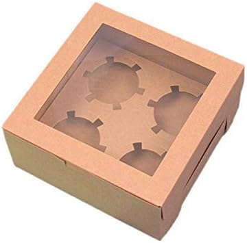 XYSQWZ Caja De Pastel De 25 Piezas con Ventana Abierta 4 Caja ...